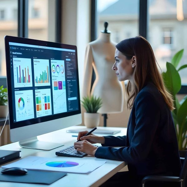 Esperta marketing consulta una dashboard. Progettato per affrontare le specifiche sfide del settore, SAP S4HANA for Fashion offre un'architettura integrata e flessibile, che consente alle aziende di eccellere